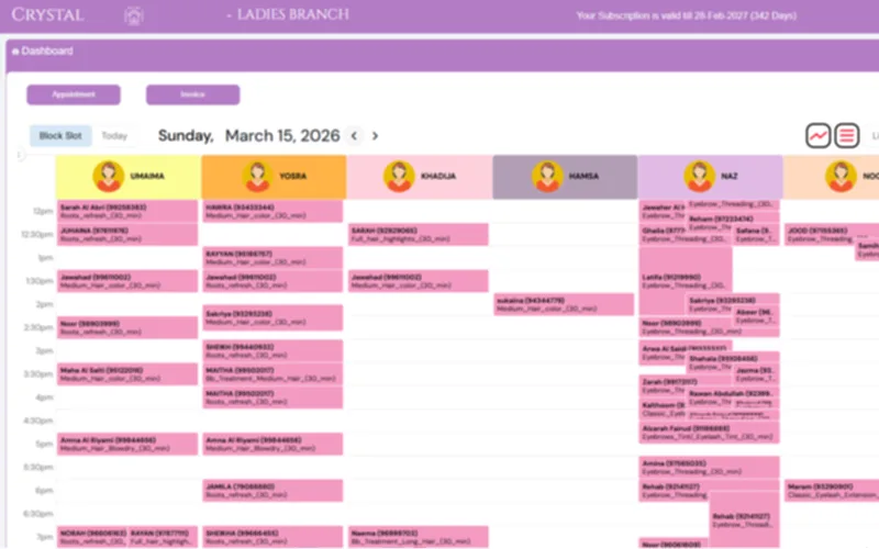 Crystal Counter Dashboard